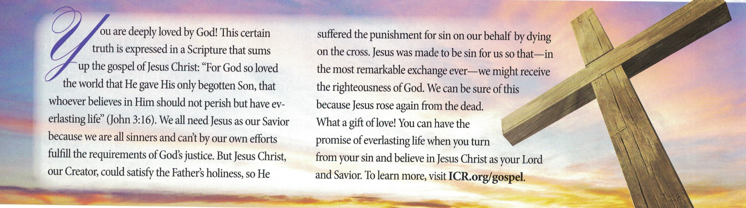 Institute for Creation Research Gospel Message